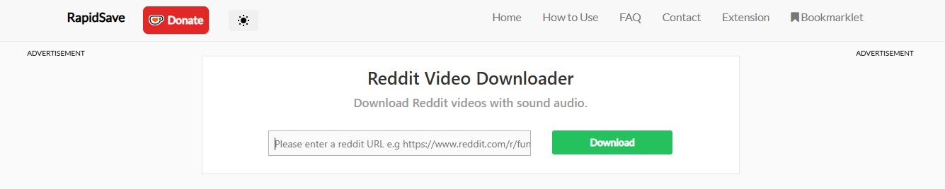 RedditSave Website Launch Page