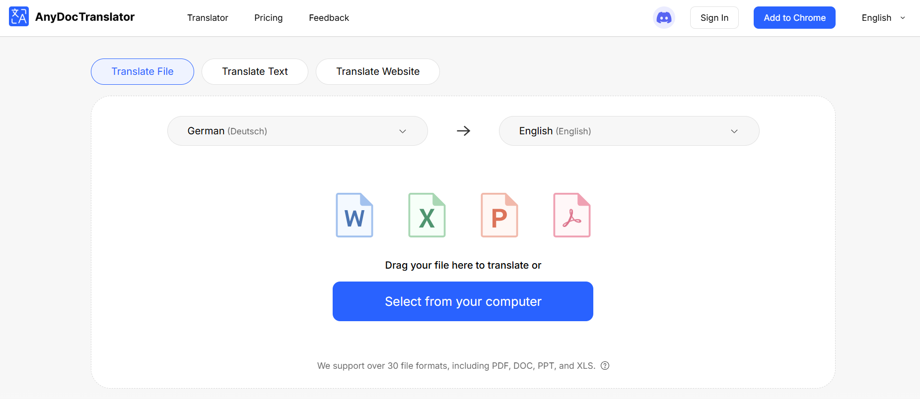 AnyDoc Translator to Learn Romanian