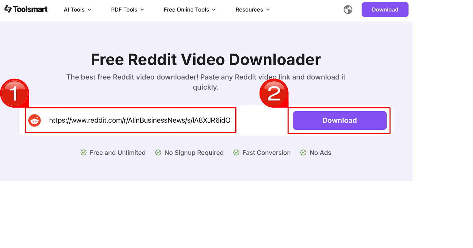 Paste Reddit URL