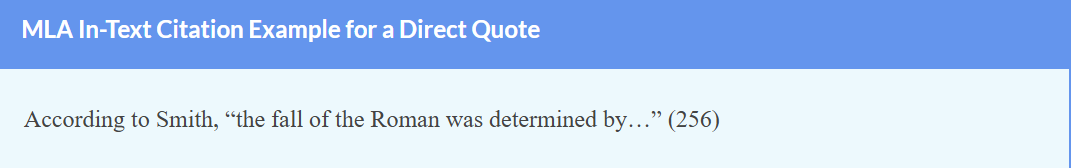  Example of Direct Quote Citation