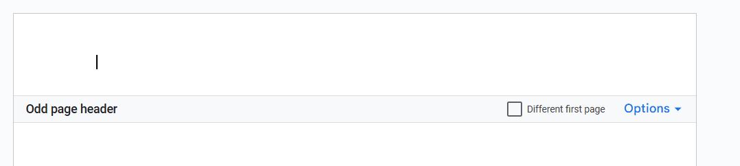 odd and even pages will have separate header and footer fields