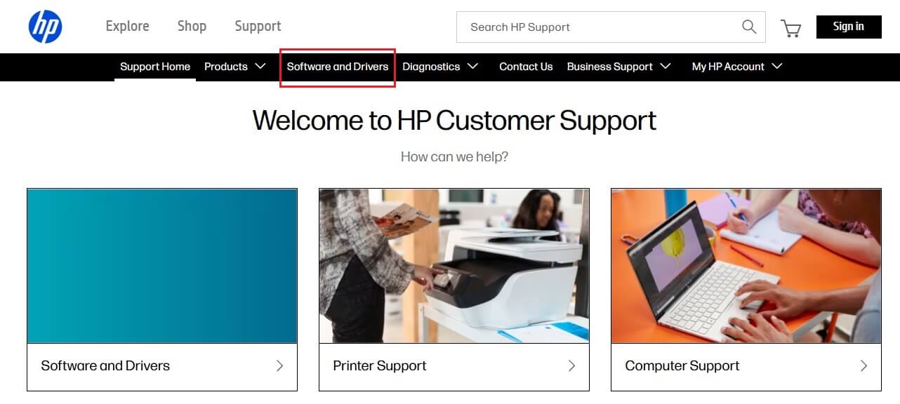 Go to Software, Drivers, and Firmware.