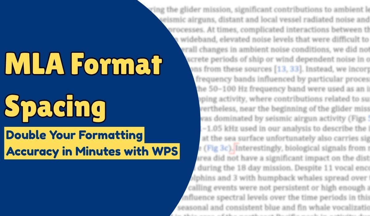 MLA Format Spacing