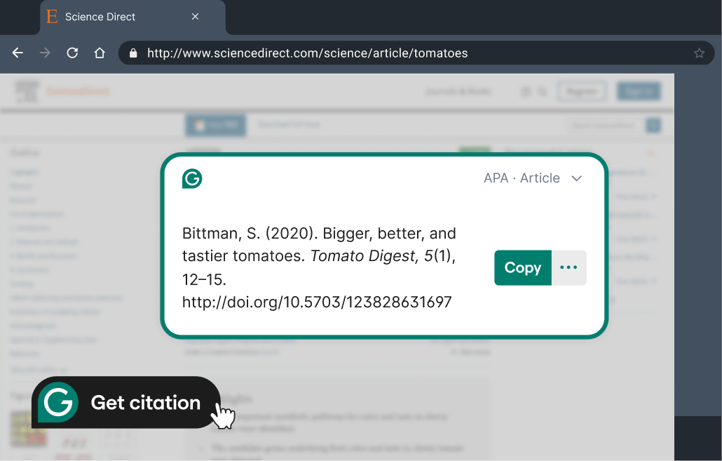 Grammarly Citation Tool