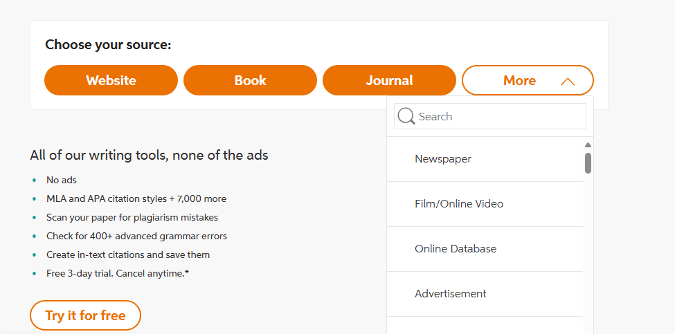 Set the source type as Book