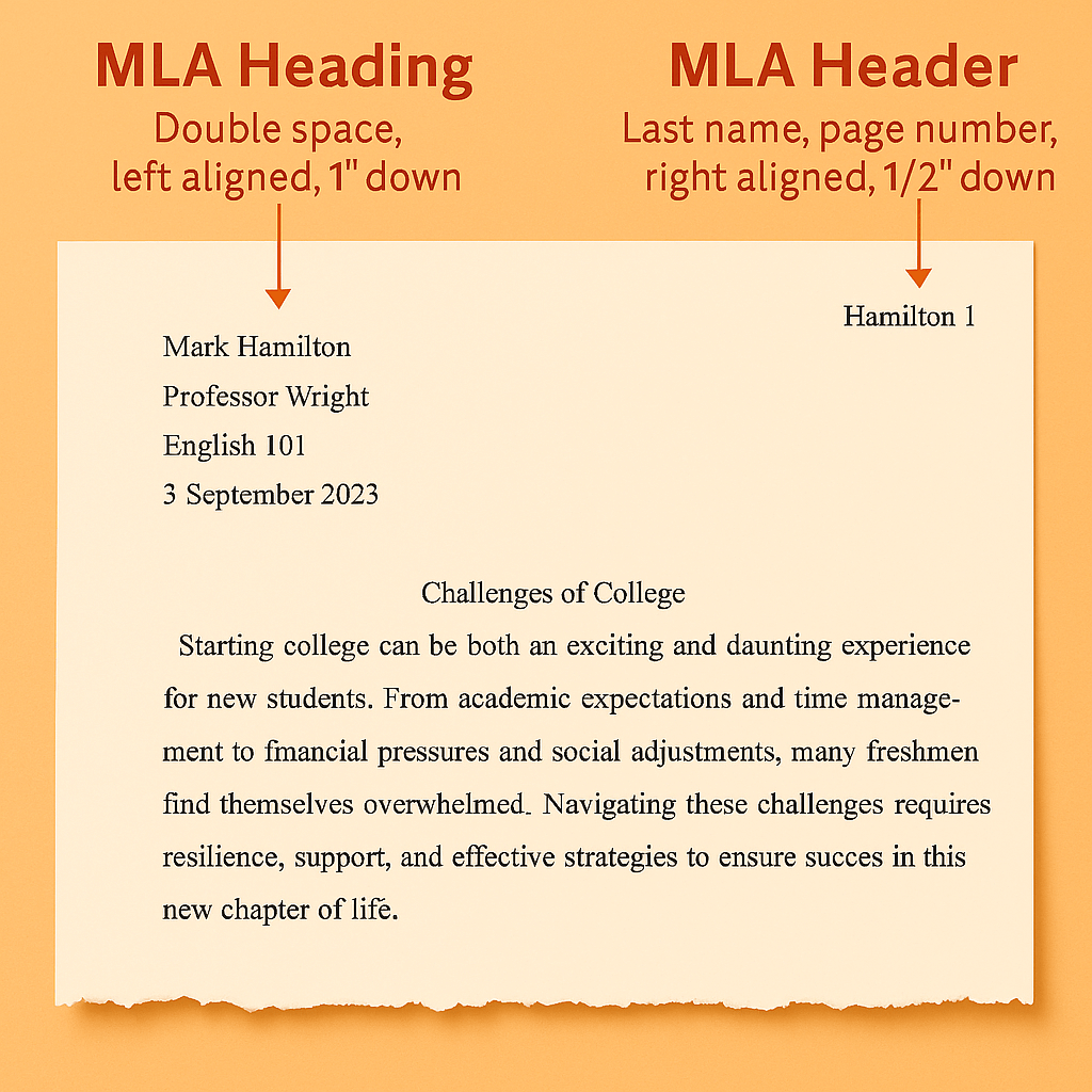 MLA Heading Layout