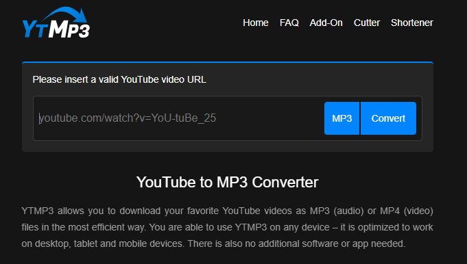 YTMP3 Converter