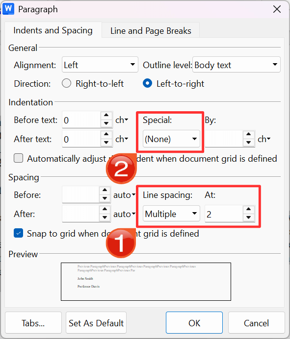 Paragraph Window