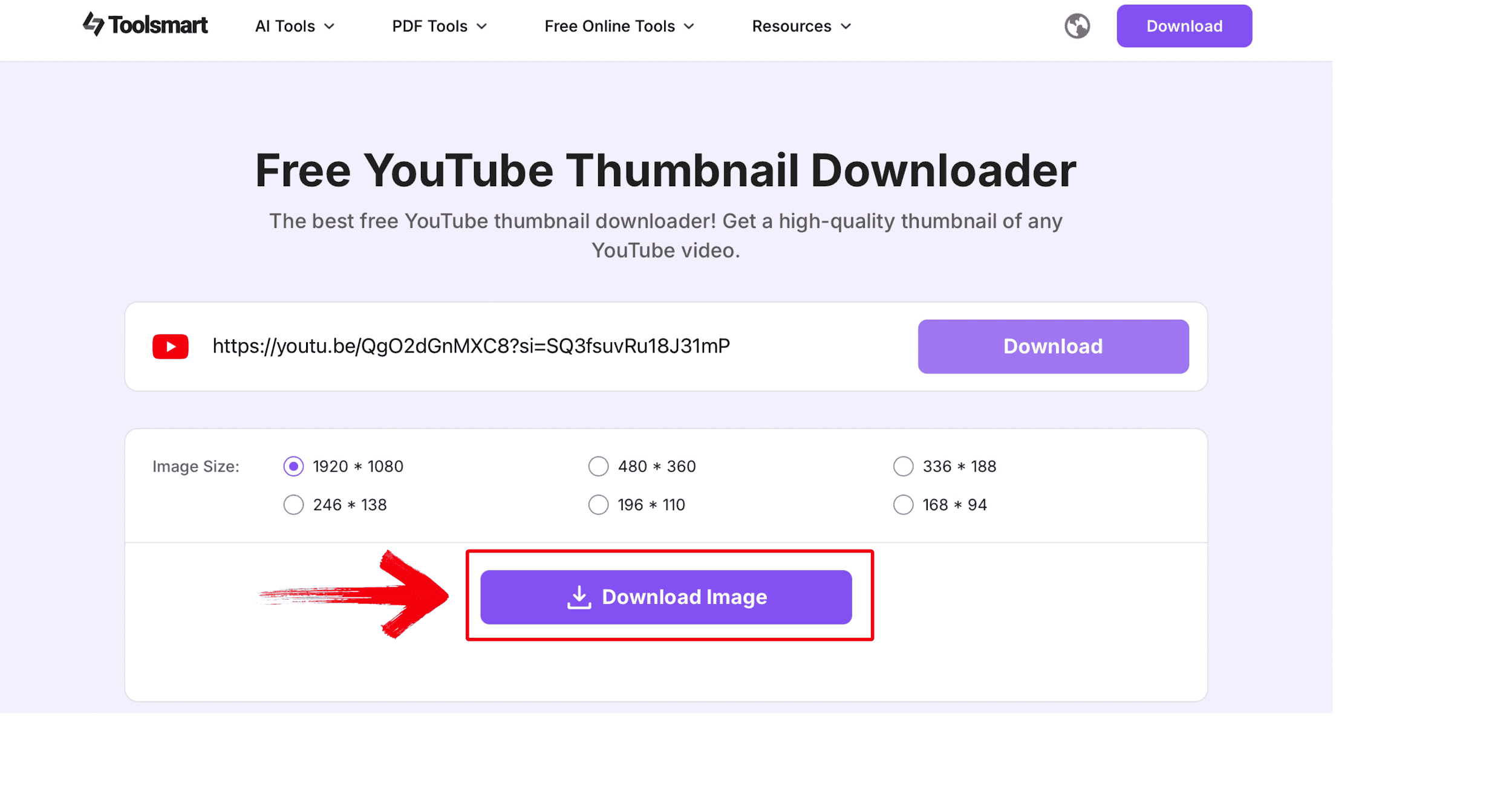 Download Specified Resolution