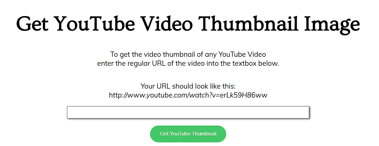 Get Youtube Thumbnail WebpageGet Youtube Thumbnail Webpage