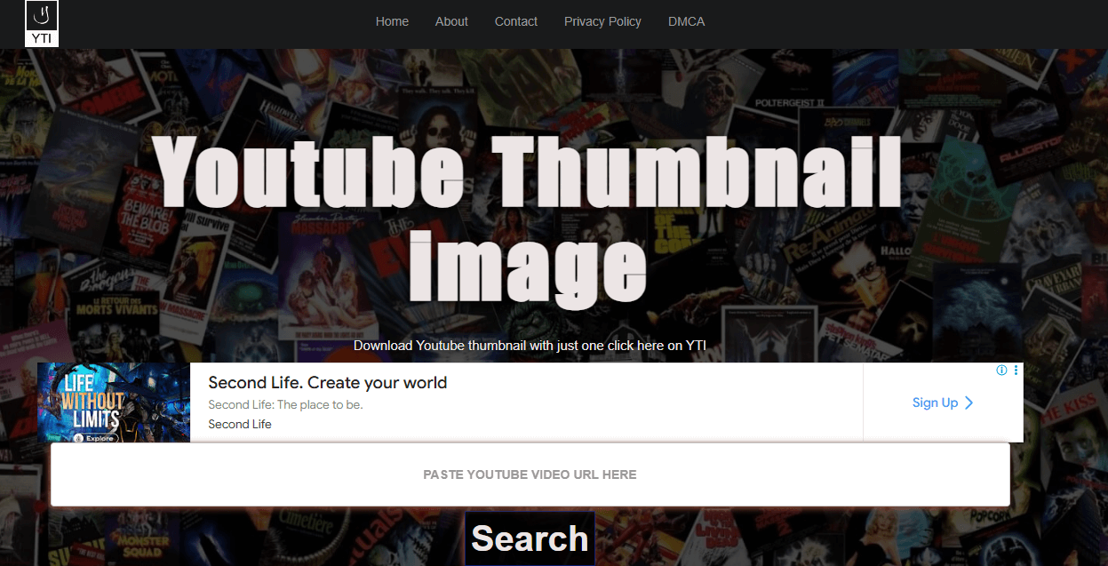 Youtube Thumbnail Image Webpage