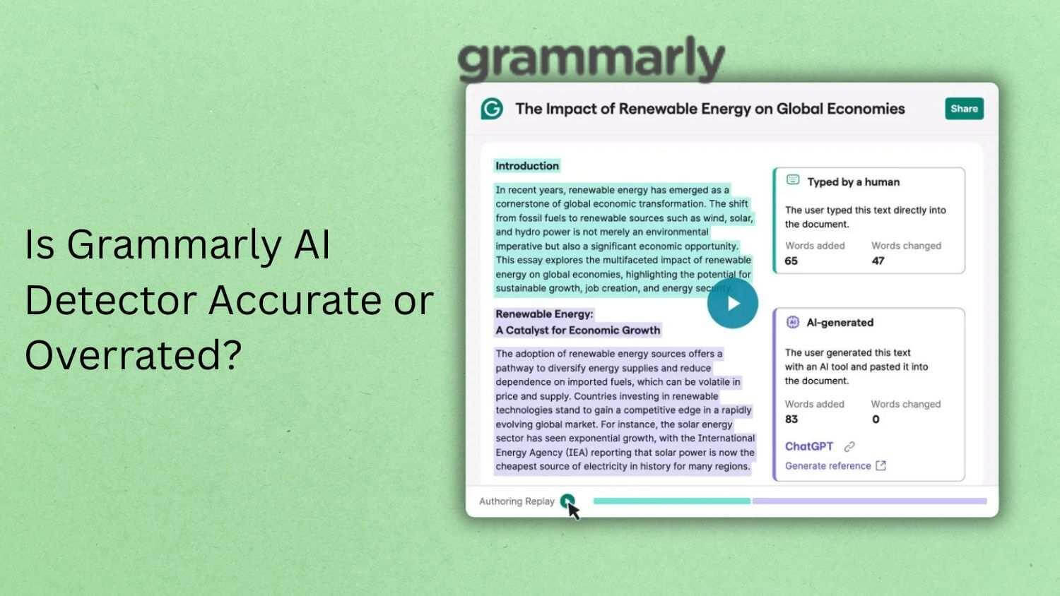 Is Grammarly AI Detector Accurate