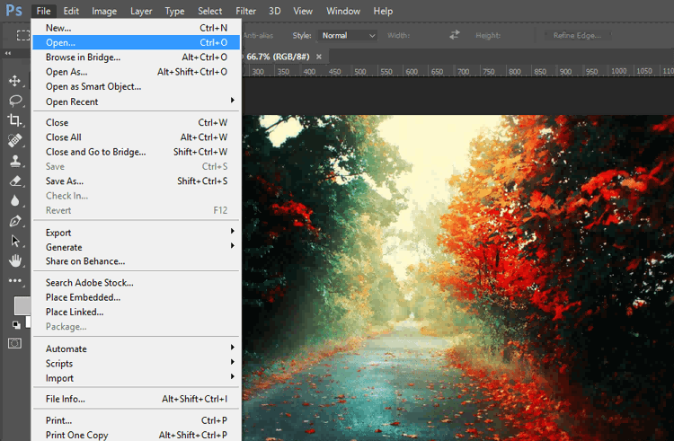 Open file
