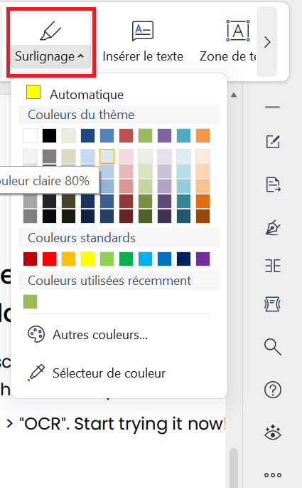  Changer la couleur de surlignage dans WPS PDF