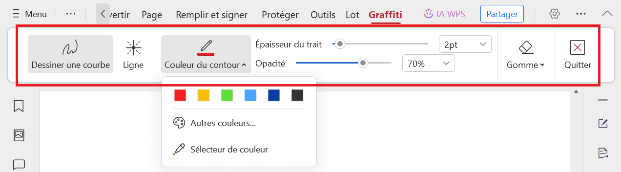 Personnaliser l'outil de dessin