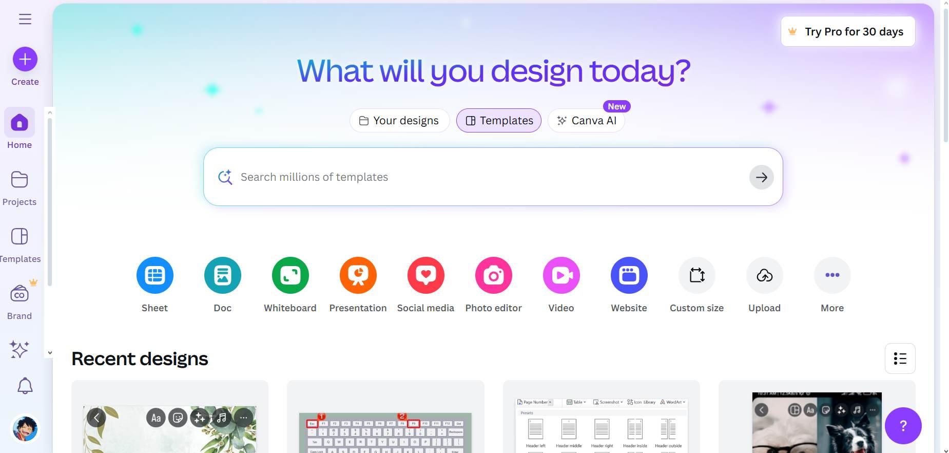 Canva Front Page
