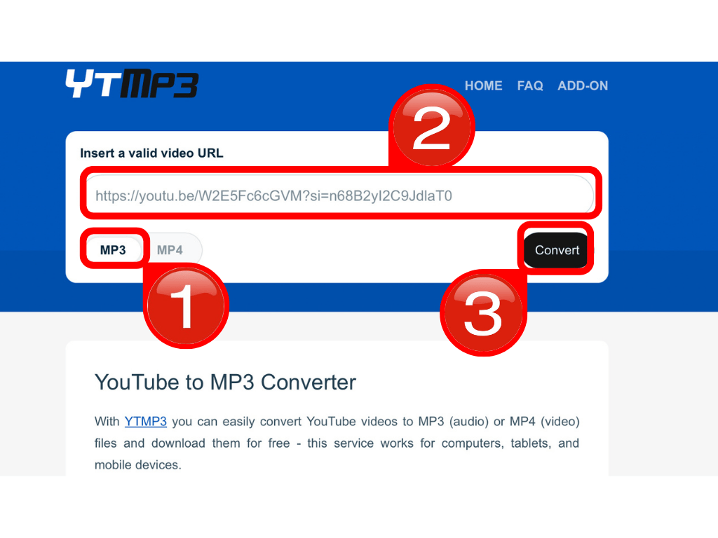 Convert URL to MP3