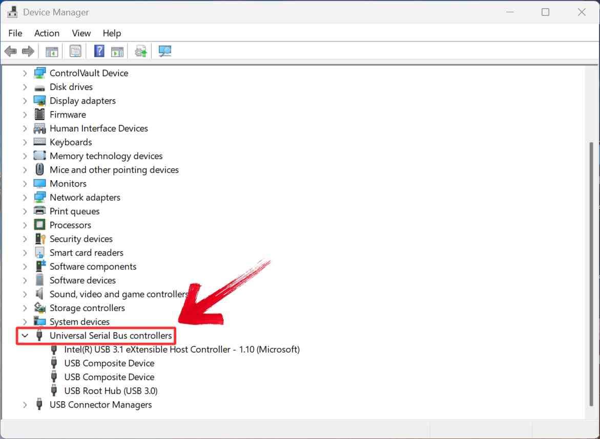 Select USB Bus controllers
