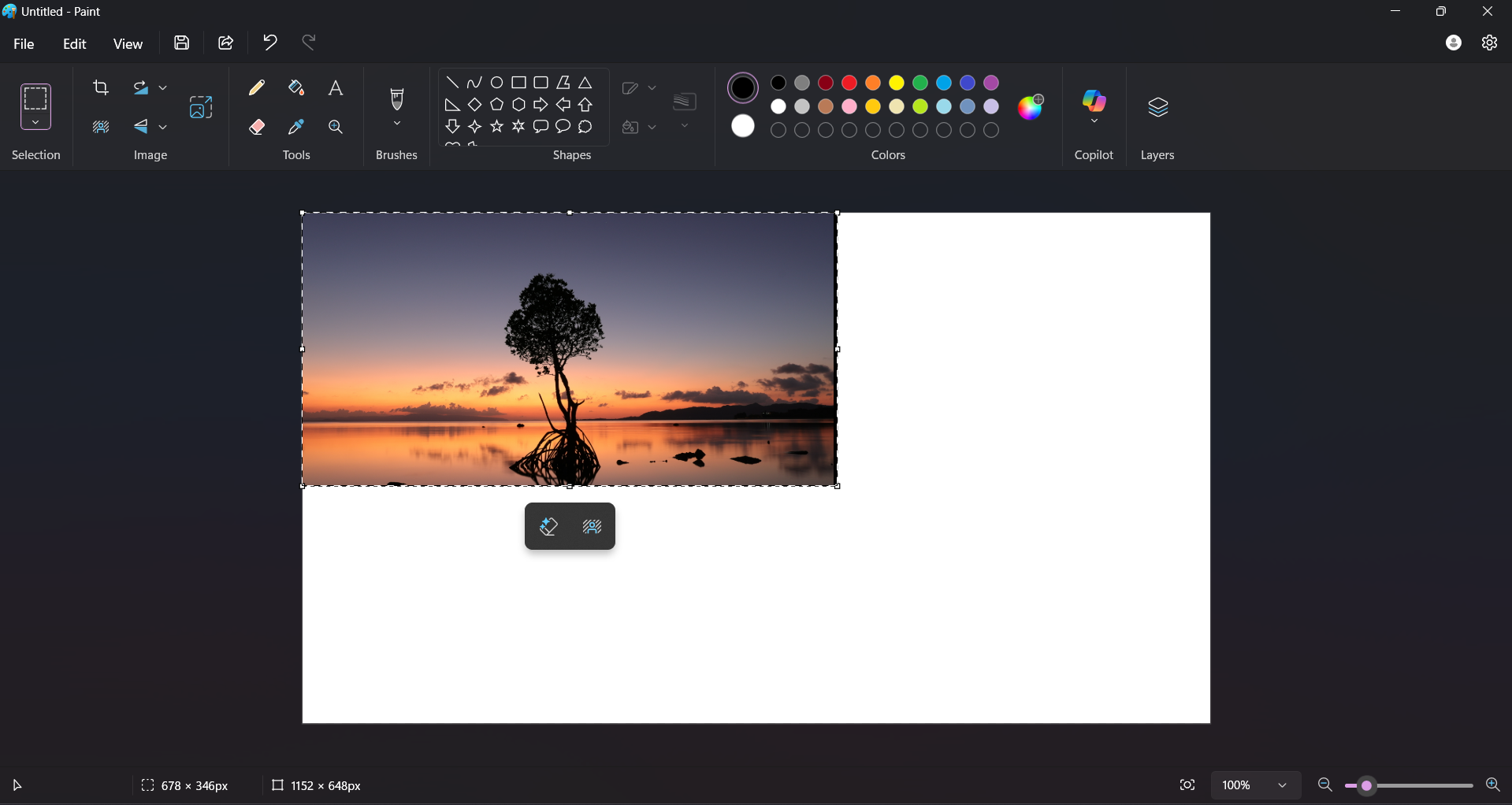 Pasting Screenshot Microsoft Paint