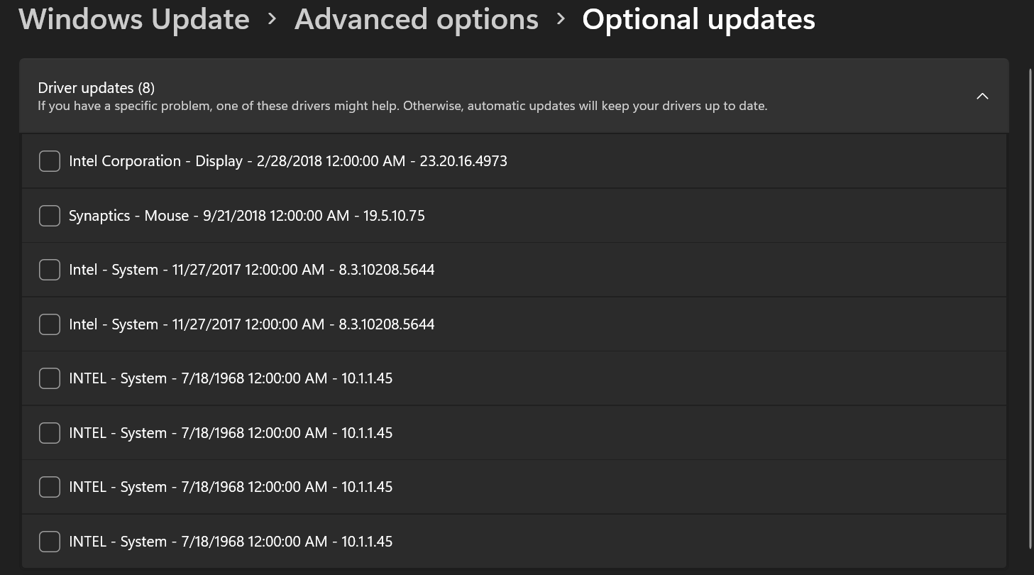 Driver Updates
