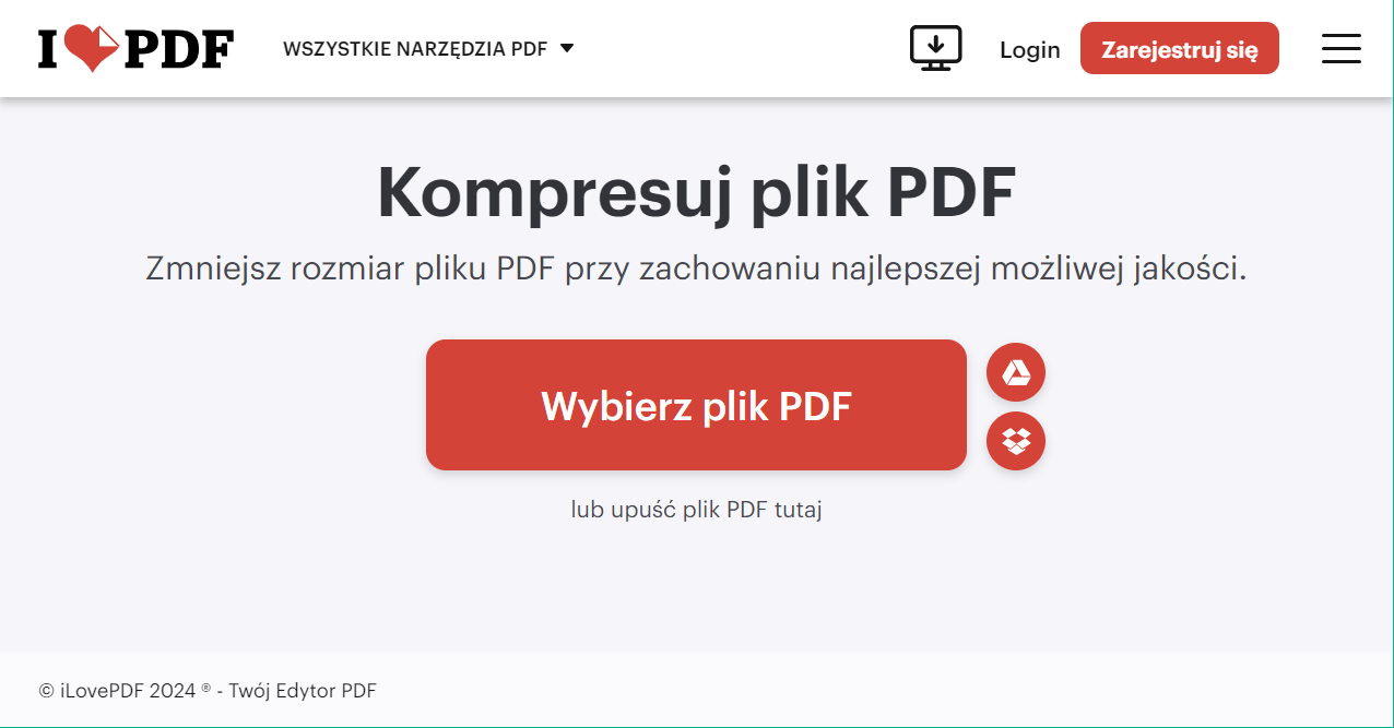 Jak łatwo i za darmo kompresować pliki PDF za pomocą iLovePDF