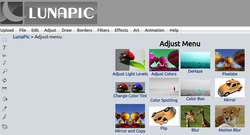 Lunapic Outdated Interface