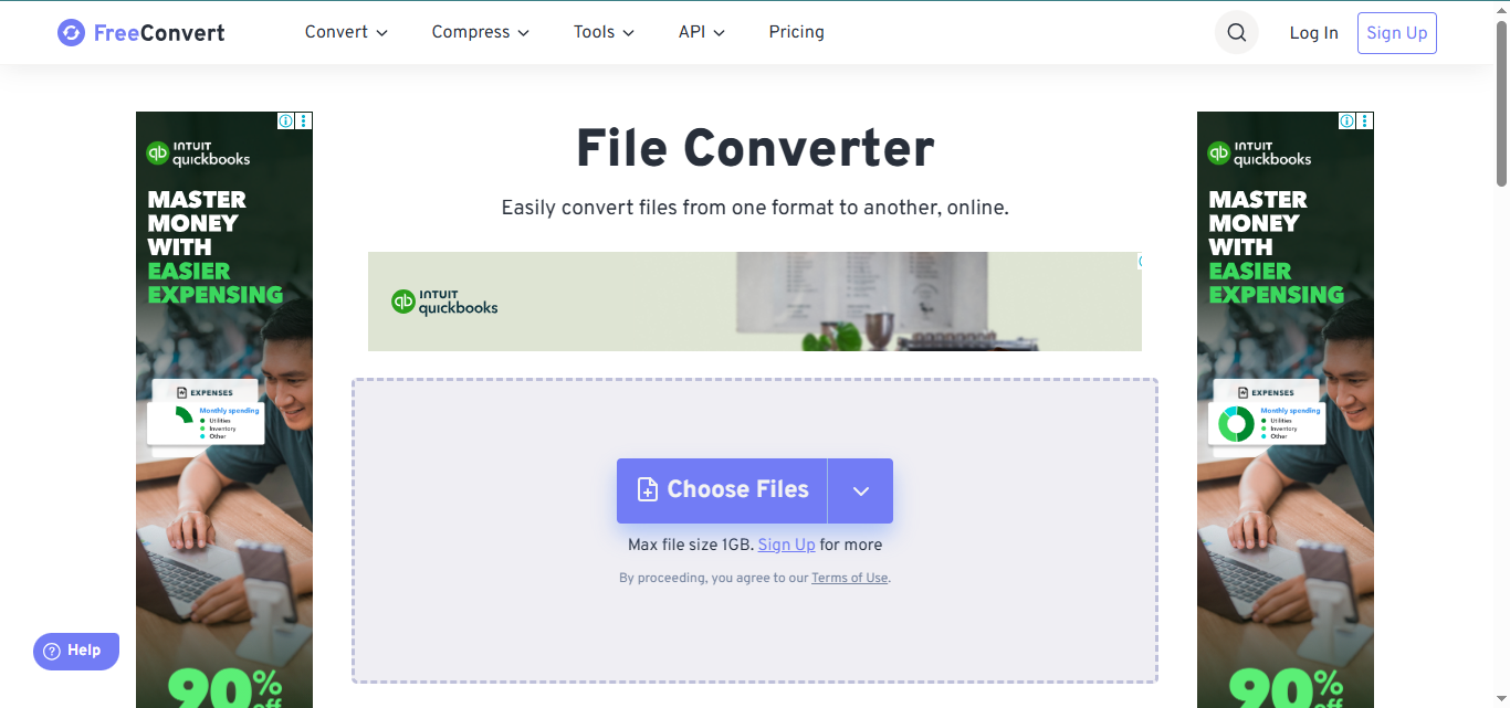 FreeConvert Homepage
