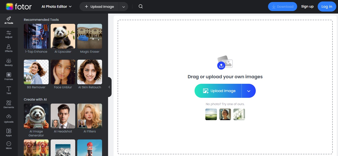 Fotor Friendly Interface