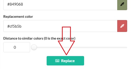 Clicking the Replace Button