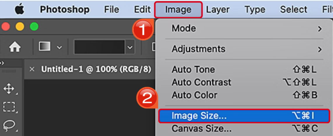 Image Menu Options Photoshop