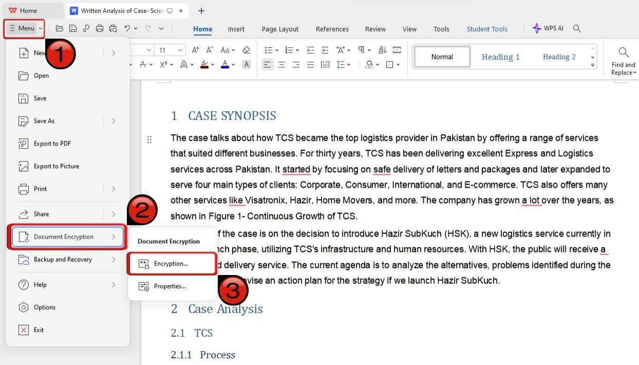Crittografia del documento
