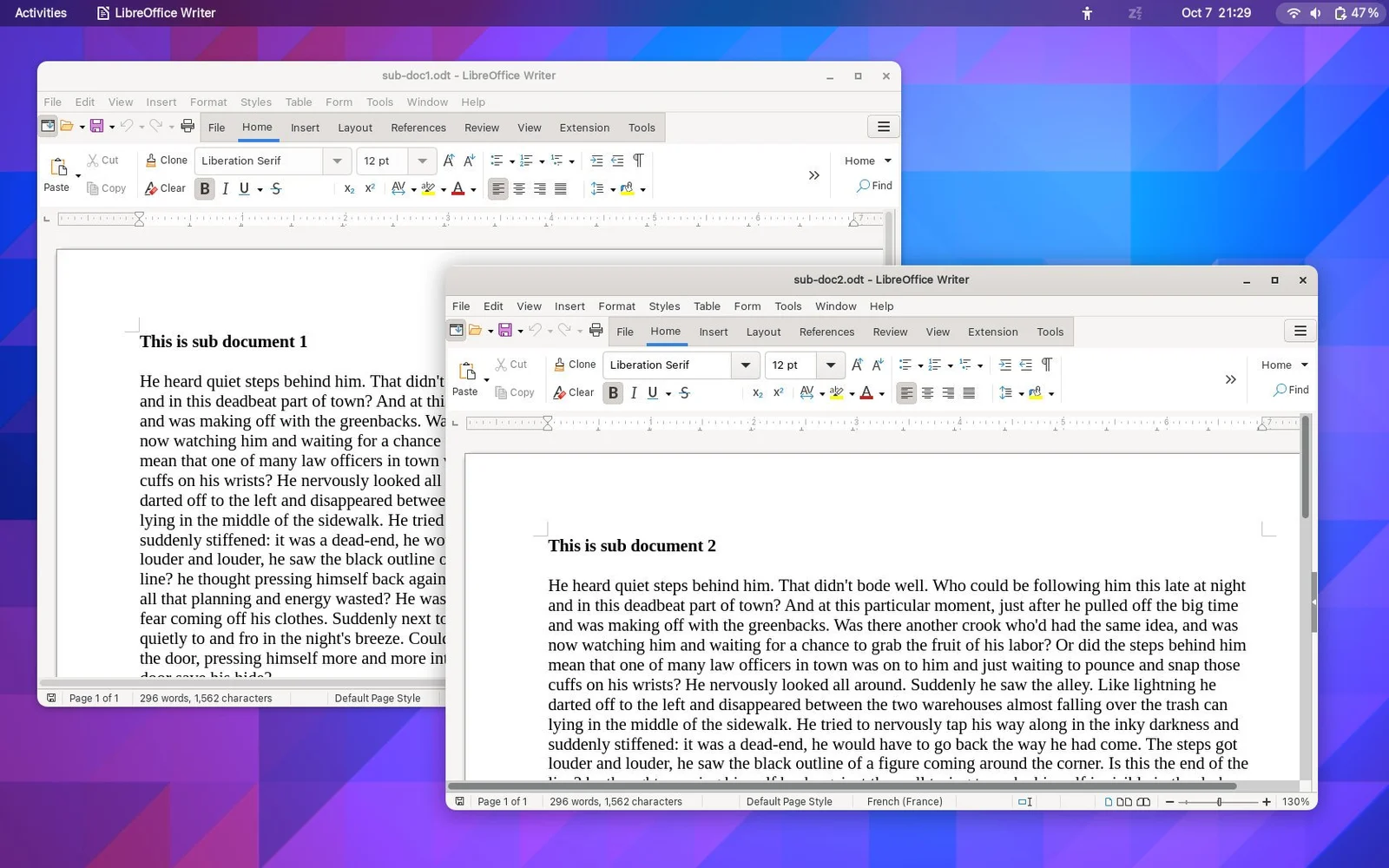 LibreOffice: Separate Windows