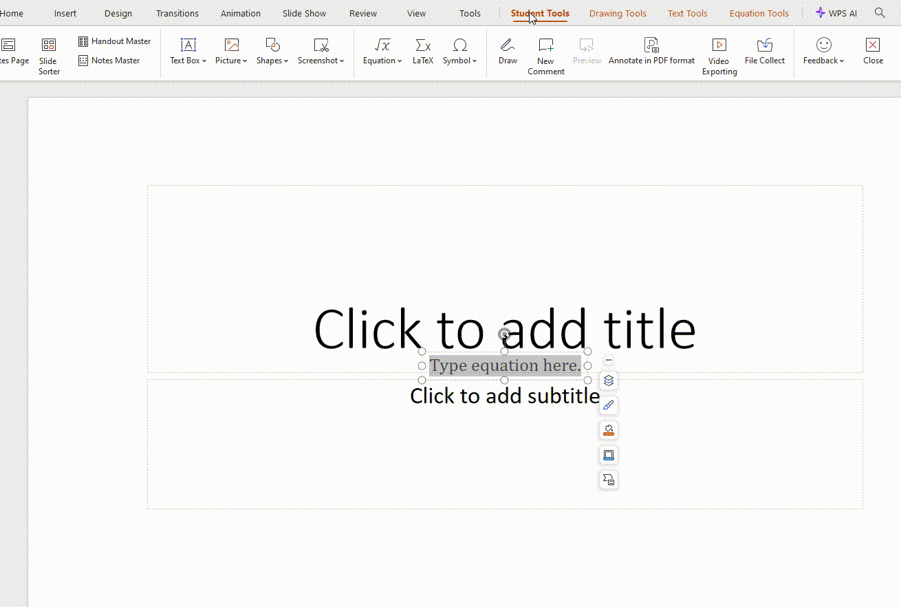 WPS Office: Presentation Student Tools
