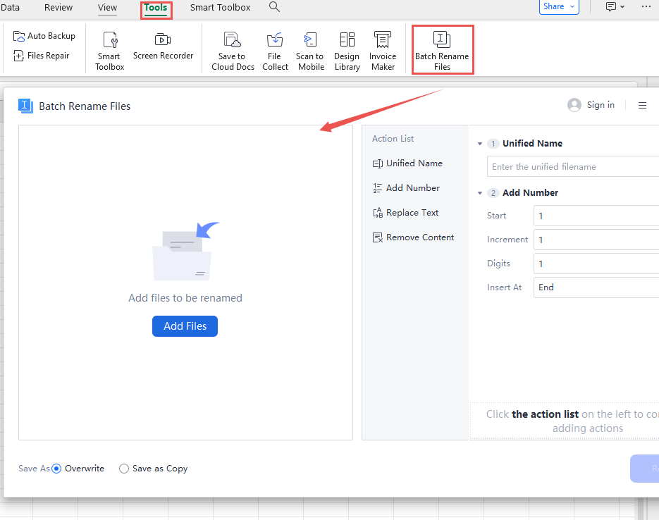 WPS Office: Batch Renaming Files