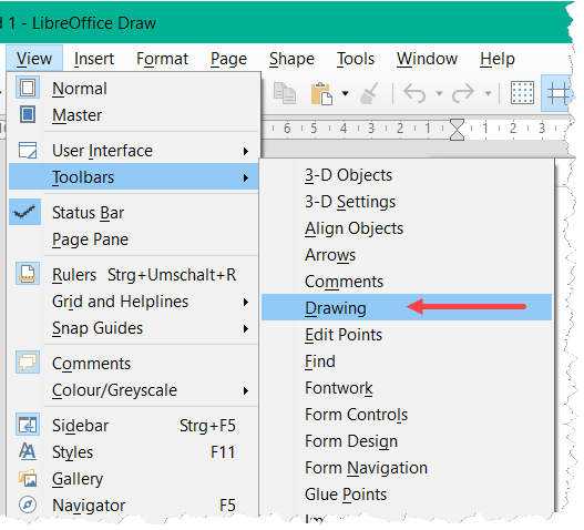 LibreOffice: Sidebar Settings
