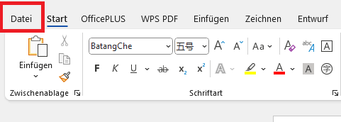 Klicken Sie auf Datei