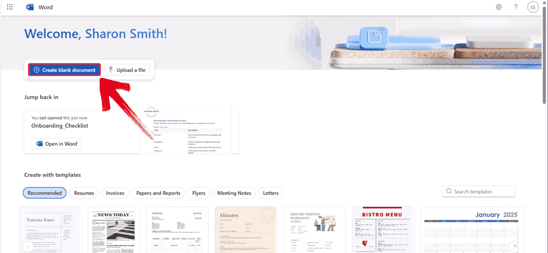 New blank document