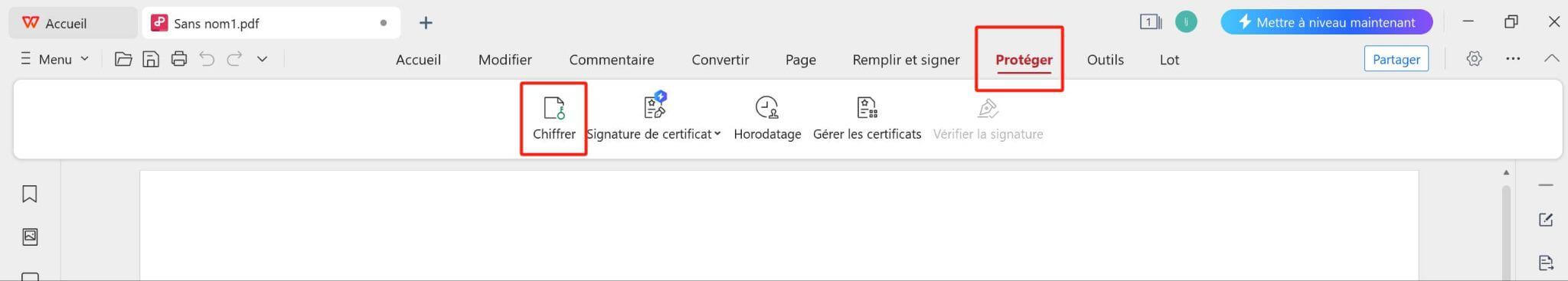 Crypter le PDF