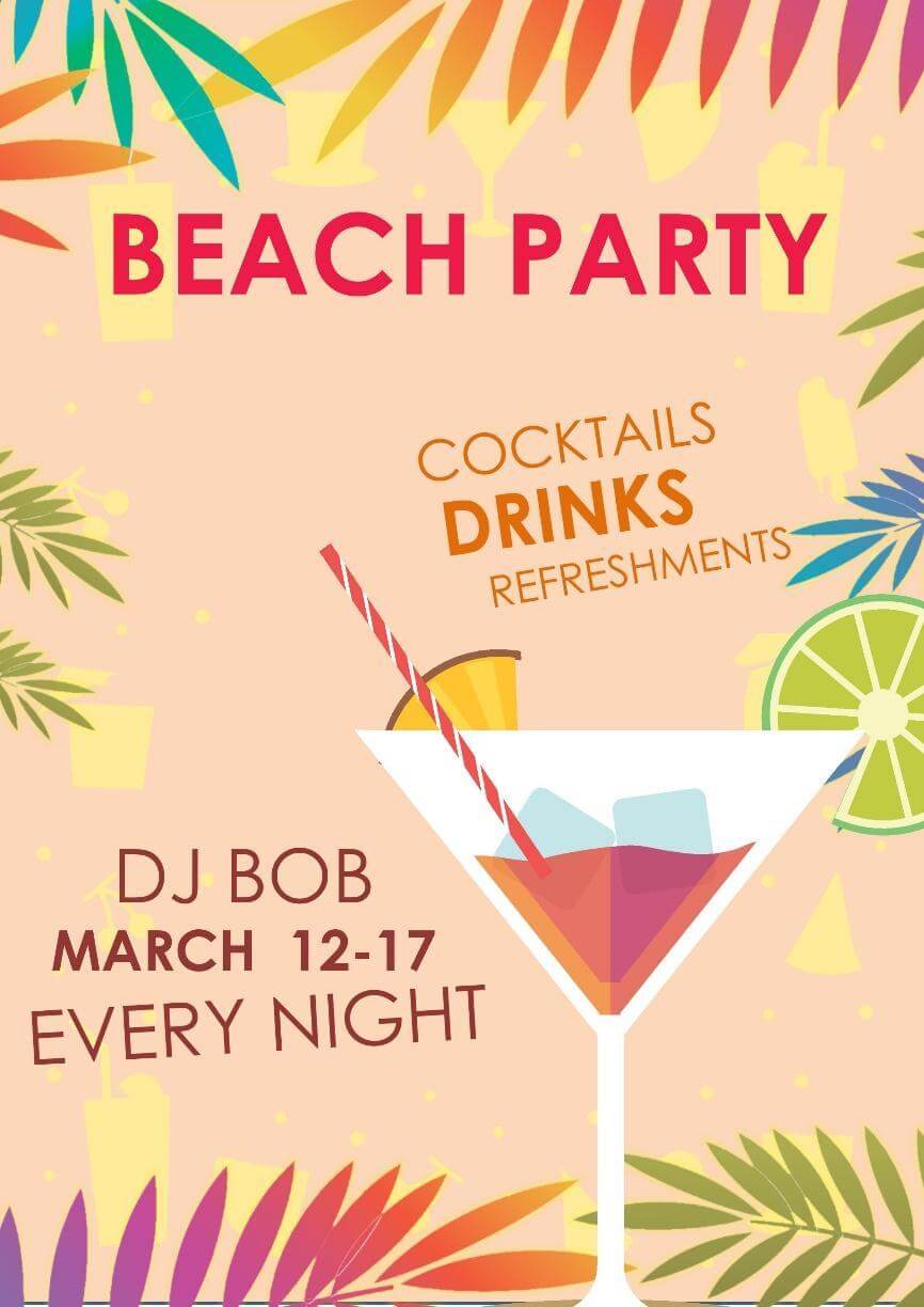 Beach Cocktails Party Poster