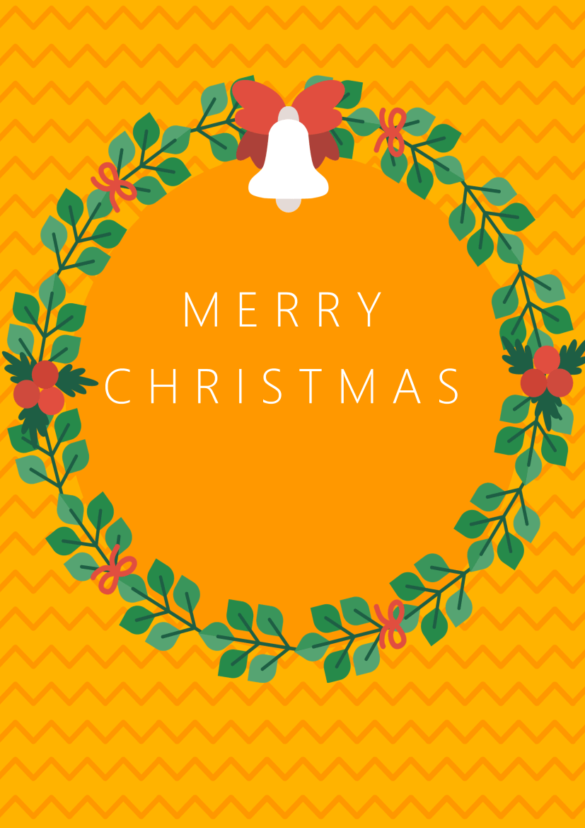 Merry Christmas with Wreath