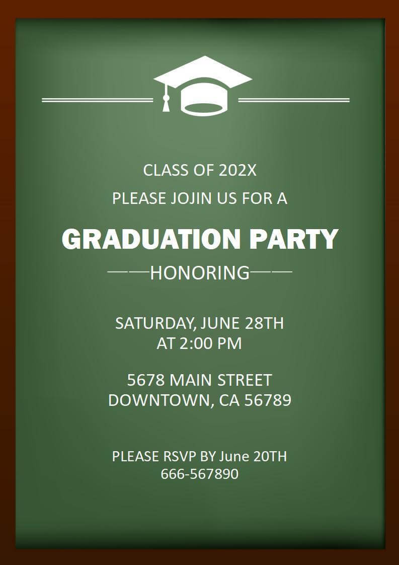 Graduation Party Invitation Card