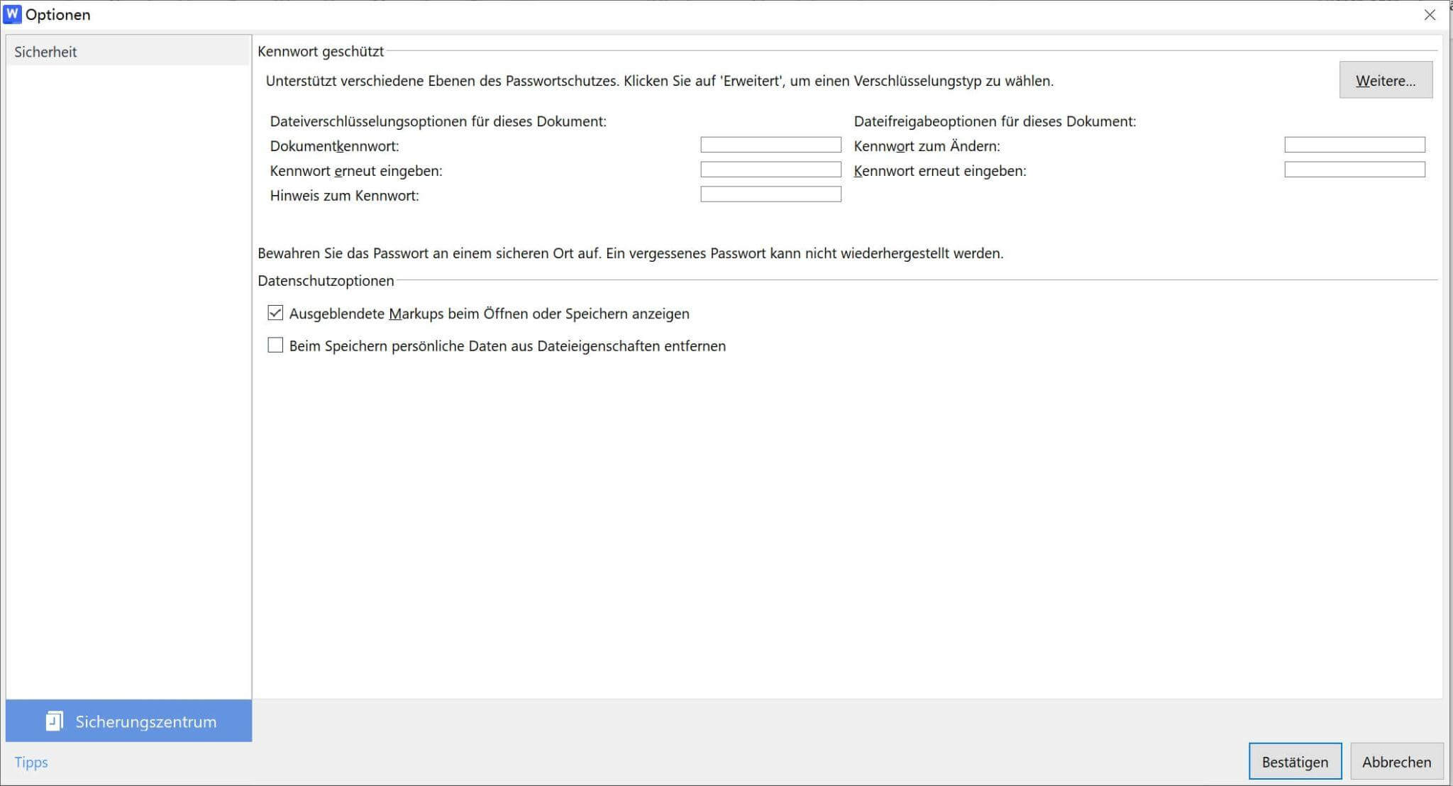 WPS Office-Dokument verschlüsseln