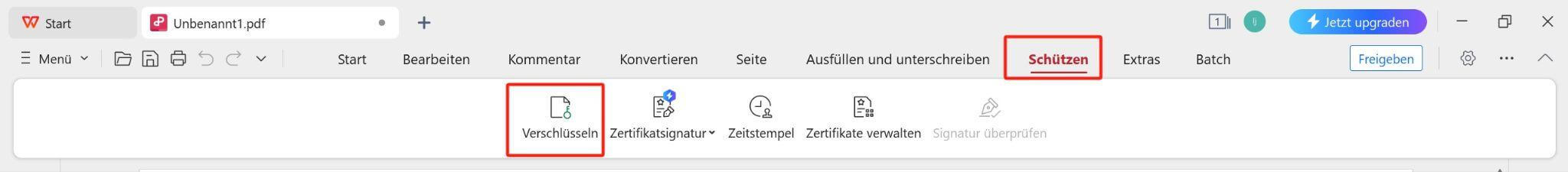  PDFs mit WPS Office verschlüsseln