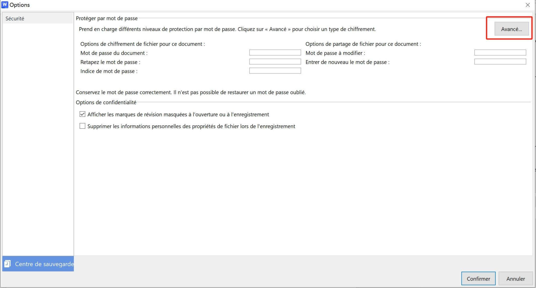  chiffrement avancé