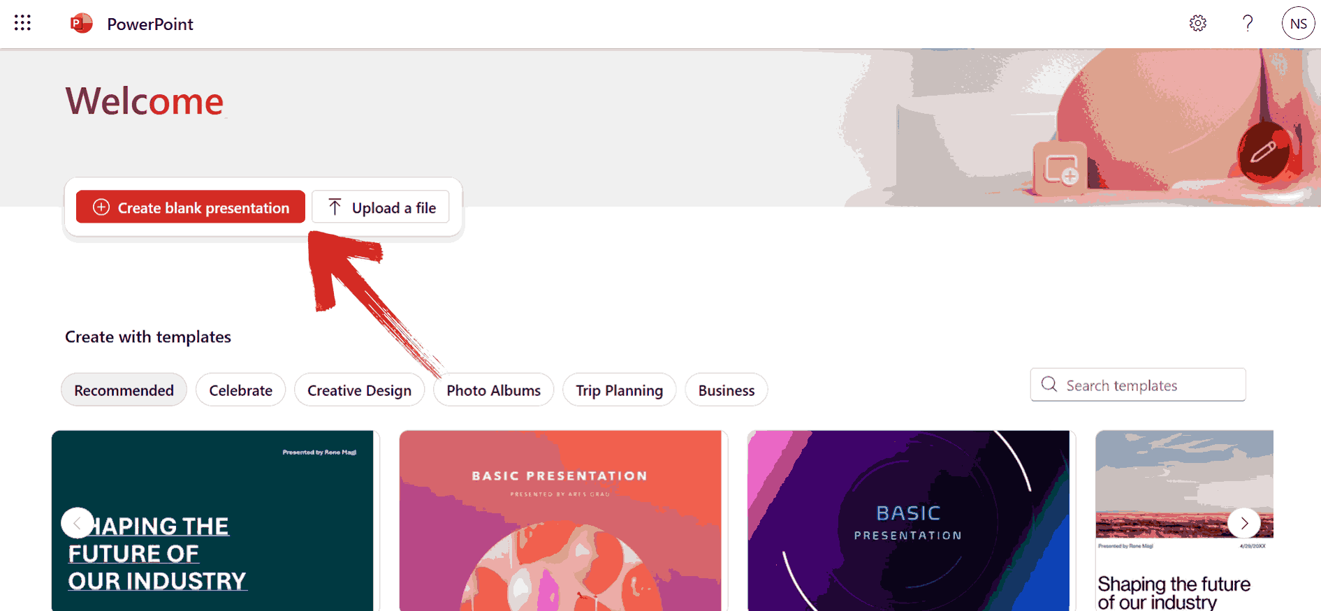 New blank presentation