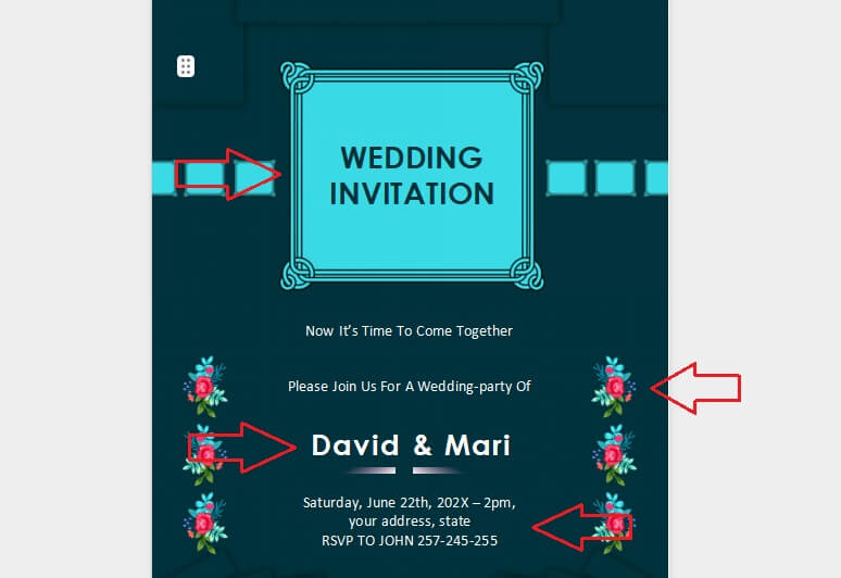 Invitation Template Features