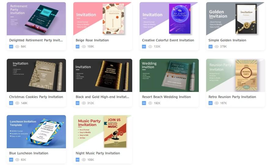  Free Invitation Templates