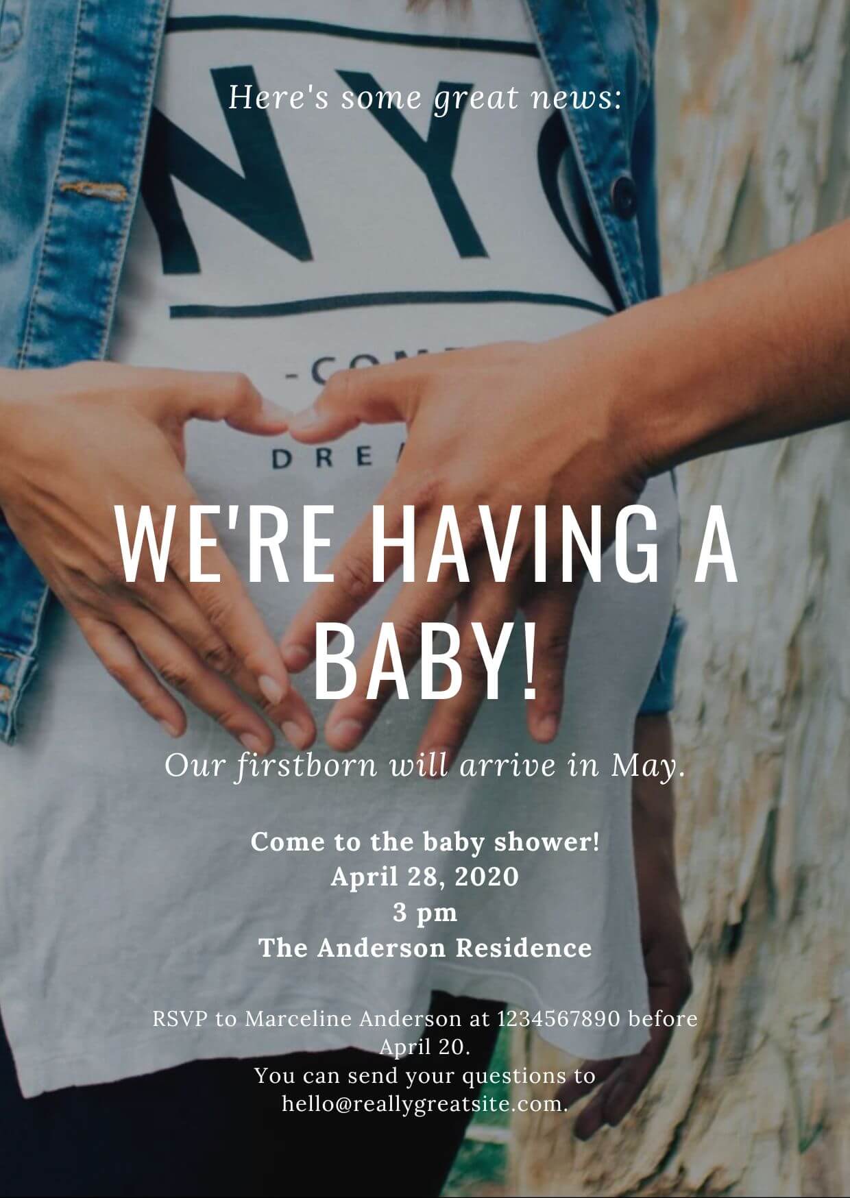 10 Plantillas Increíbles para Anunciar tu Embarazo [Descarga y Edita  Gratis] | WPS Office Blog, image size:1240x1748