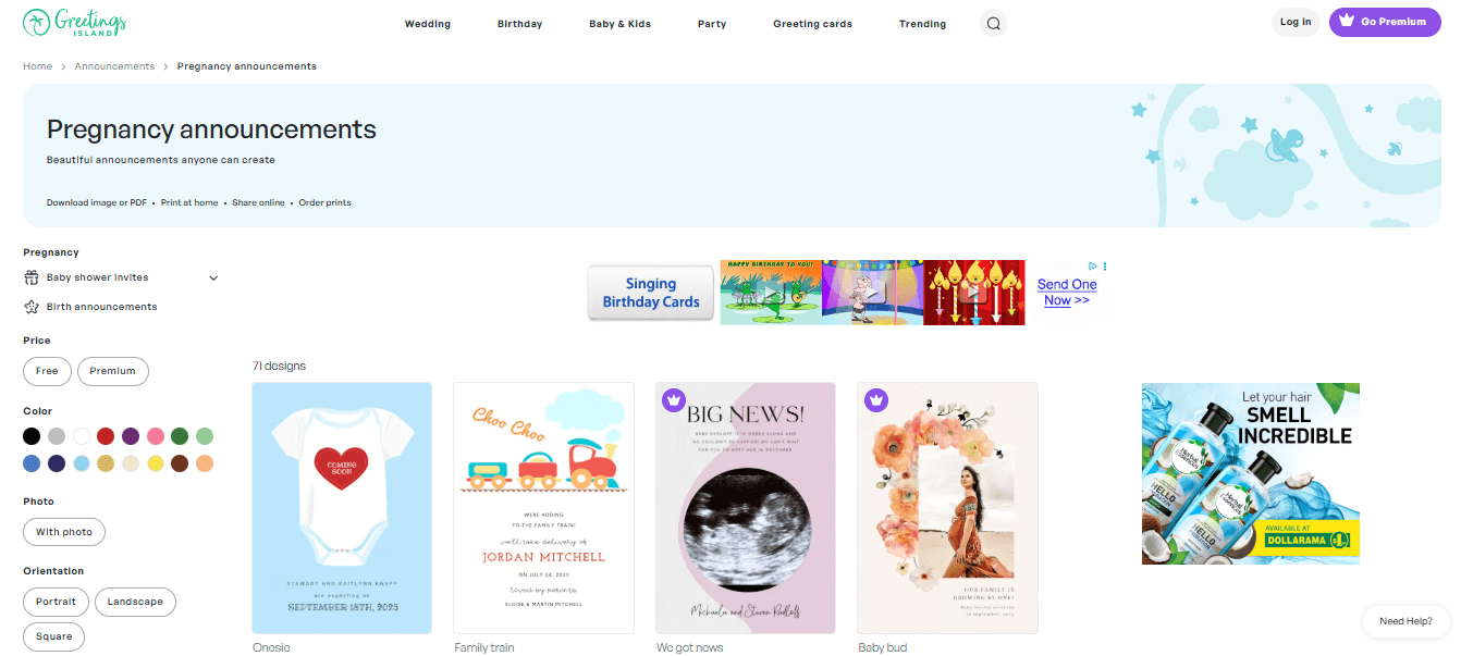 GreentingsIsland Website