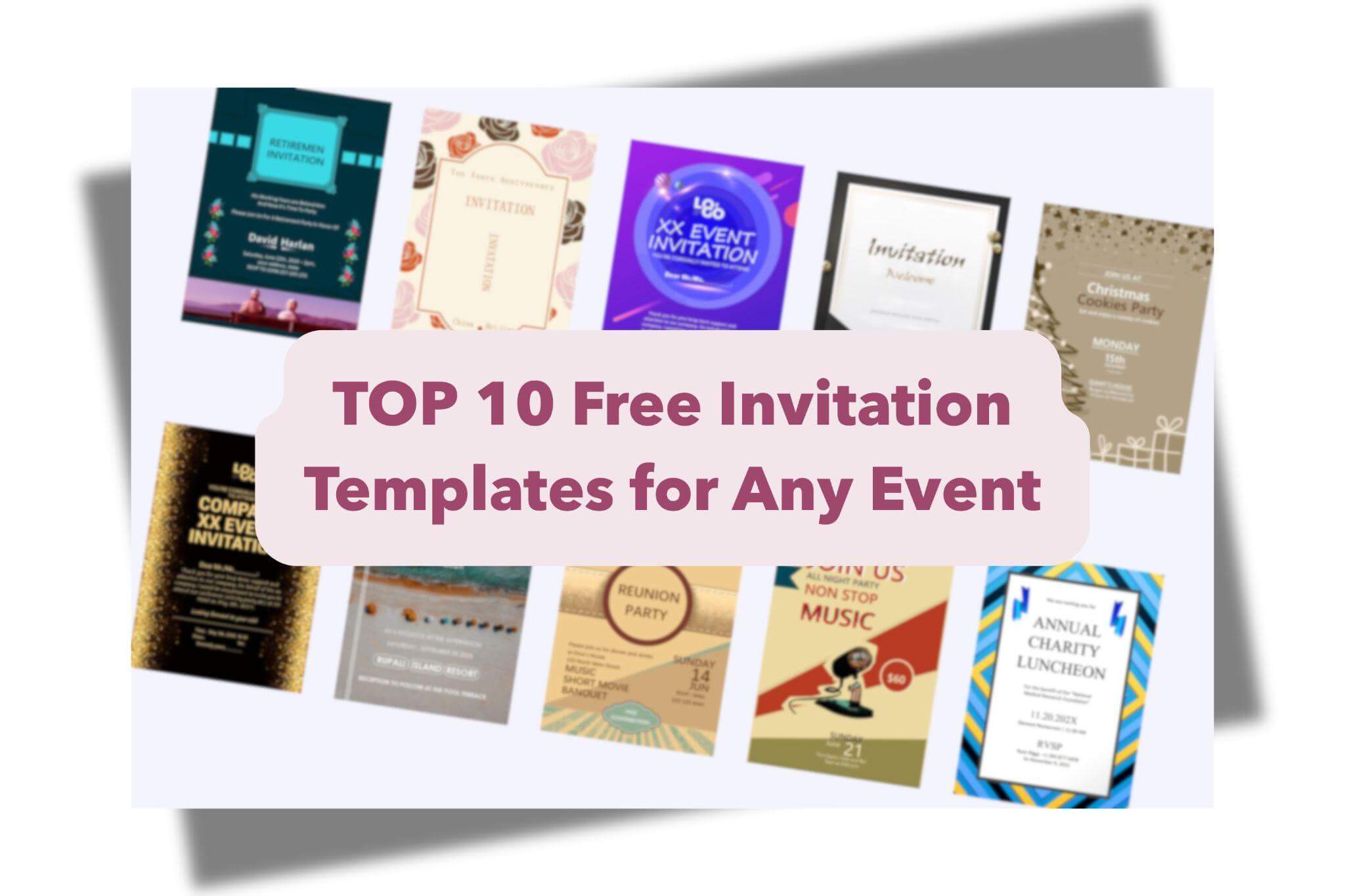 10 Free Invitation Templates for Any Event [Download & Edit Easily]